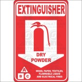 Extinguisher - dry powder - A - B - C - wood,paper,textiles,flammable liquid and electrical fires